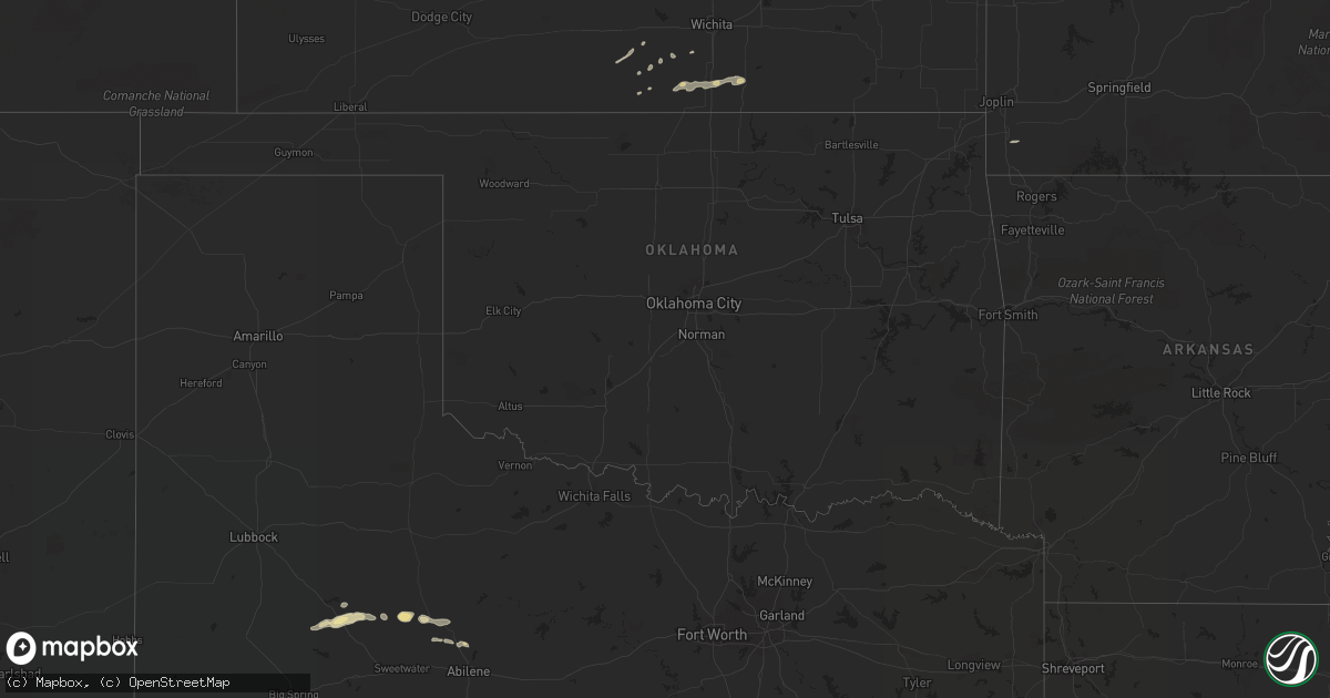 Hail map in Missouri on March 24, 2011