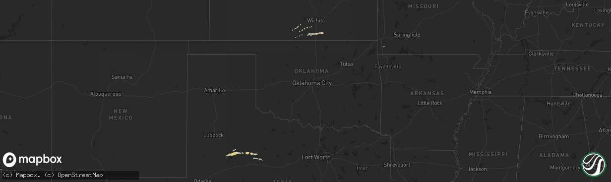 Hail map on March 24, 2011