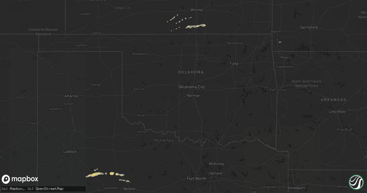 Hail map on March 24, 2011