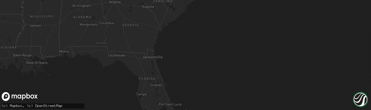 Hail map on March 25, 2012