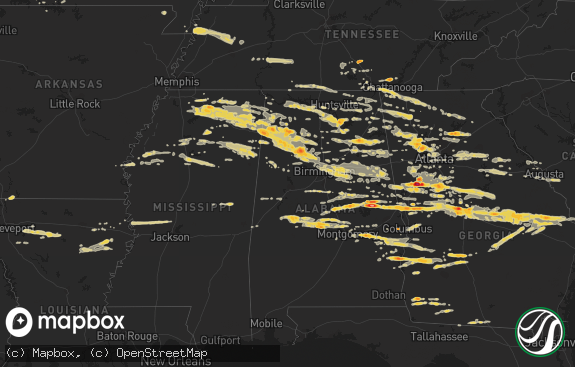 Hail map preview on 03-26-2011