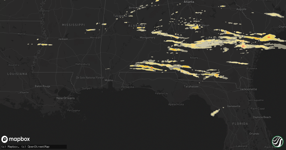 Hail map in Mississippi on March 27, 2011