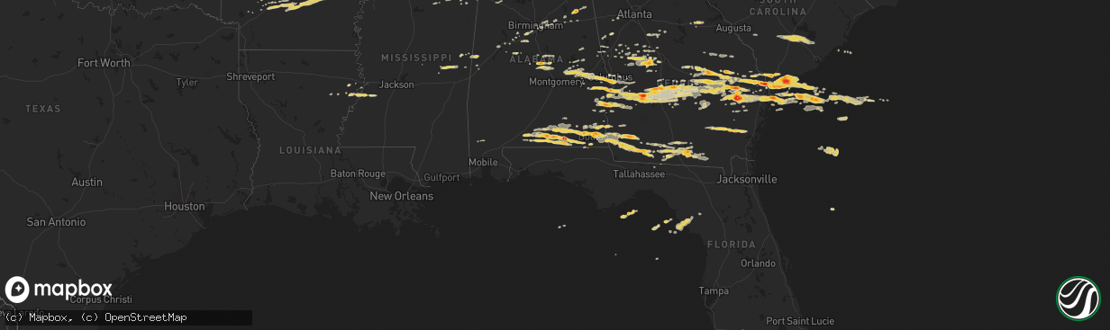 Hail map on March 27, 2011