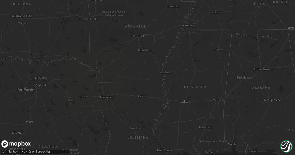 Hail map on March 27, 2012