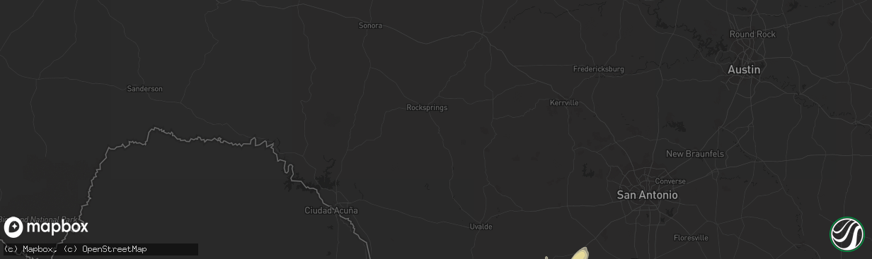 Hail map in Joshua, TX on March 27, 2018