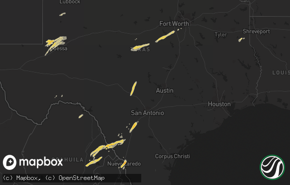 Hail map preview on 03-27-2018