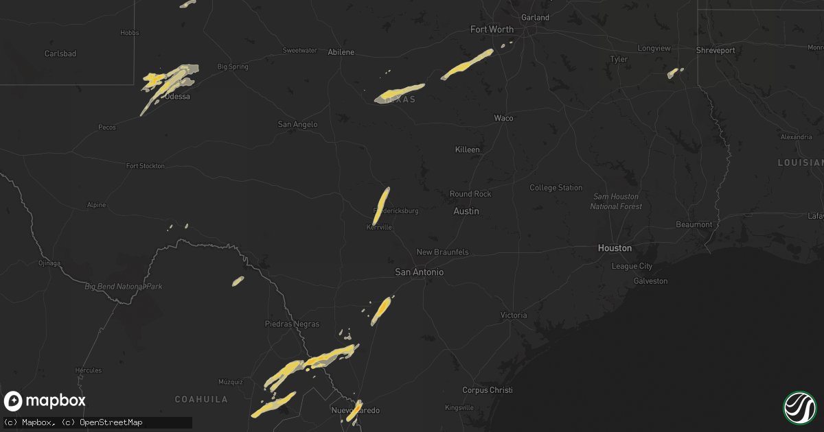 Hail map on March 27, 2018