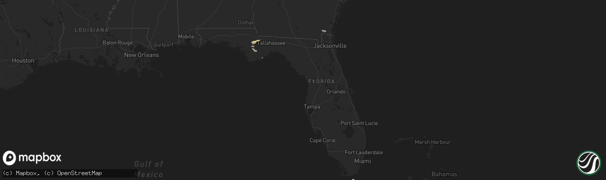 Hail map in Florida on March 28, 2011
