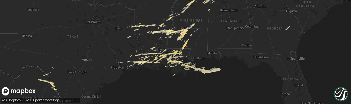 Hail map in Alabama on March 29, 2011