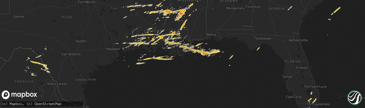 Hail map on March 29, 2011