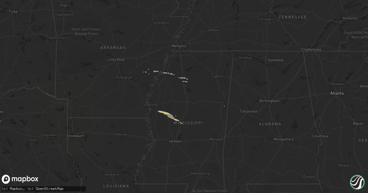 Hail map on March 29, 2015