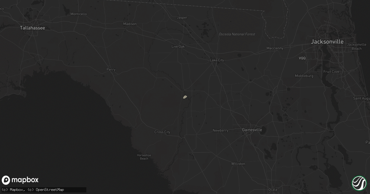 Hail map in Branford, FL on March 29, 2021