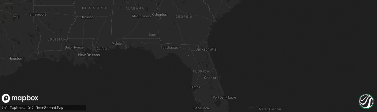 Hail map in Florida on March 29, 2021