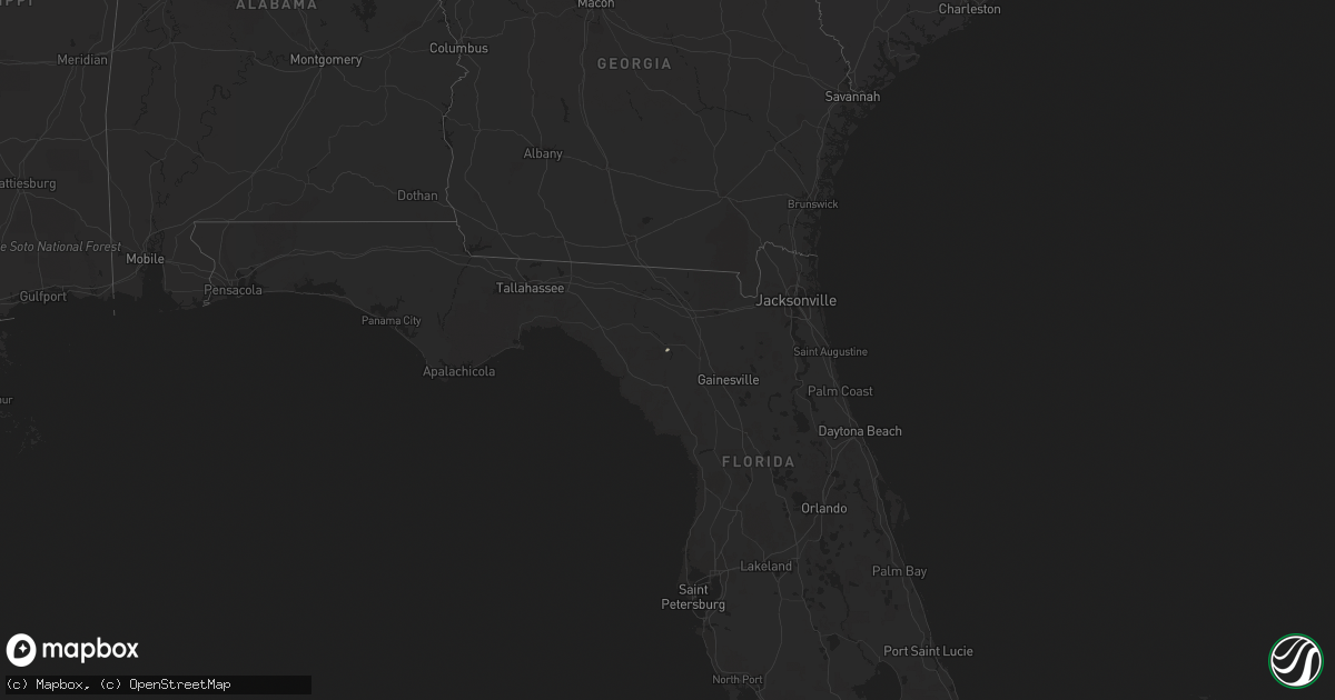 Hail map in Florida on March 29, 2021