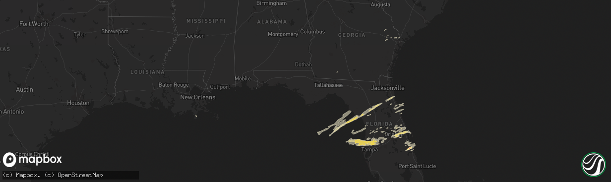 Hail map in Georgia on March 30, 2011