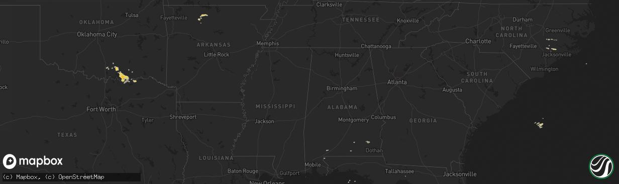 Hail map on March 30, 2012