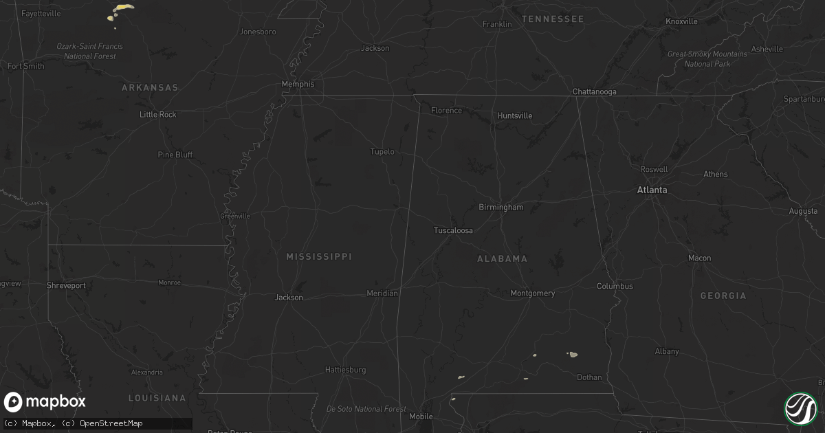 Hail map on March 30, 2012