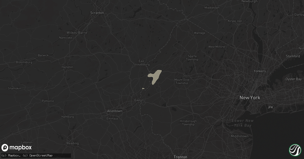 Hail map in Columbia, NJ on March 30, 2014