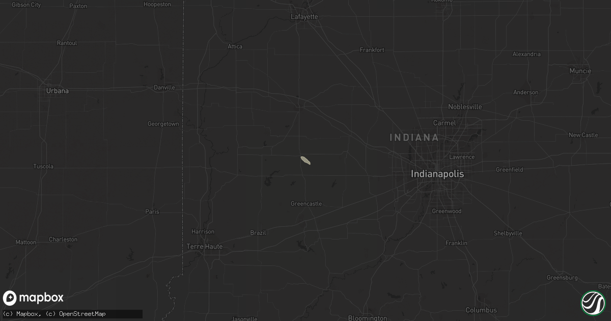 Hail map in Roachdale, IN on April 1, 2011