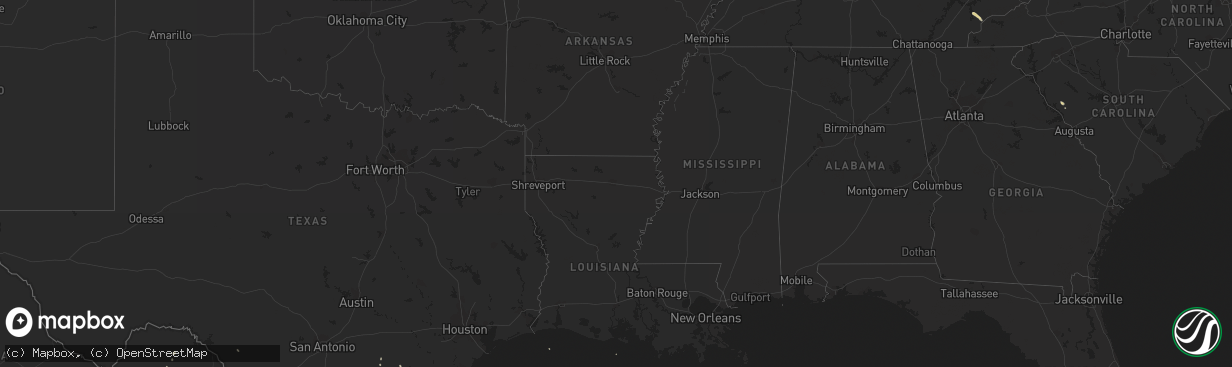 Hail map on April 1, 2012