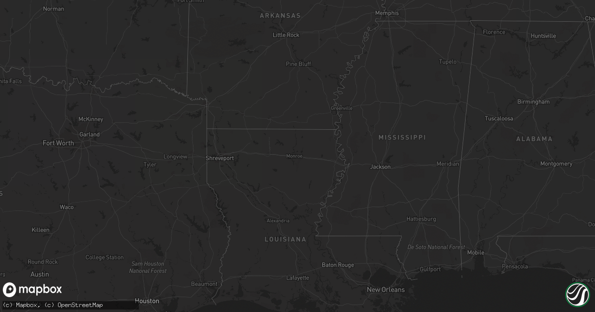 Hail map on April 1, 2012