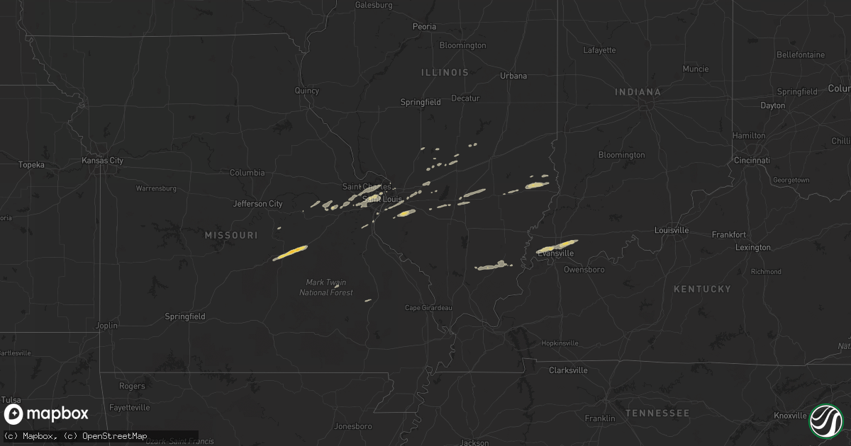 Hail map on April 2, 2018