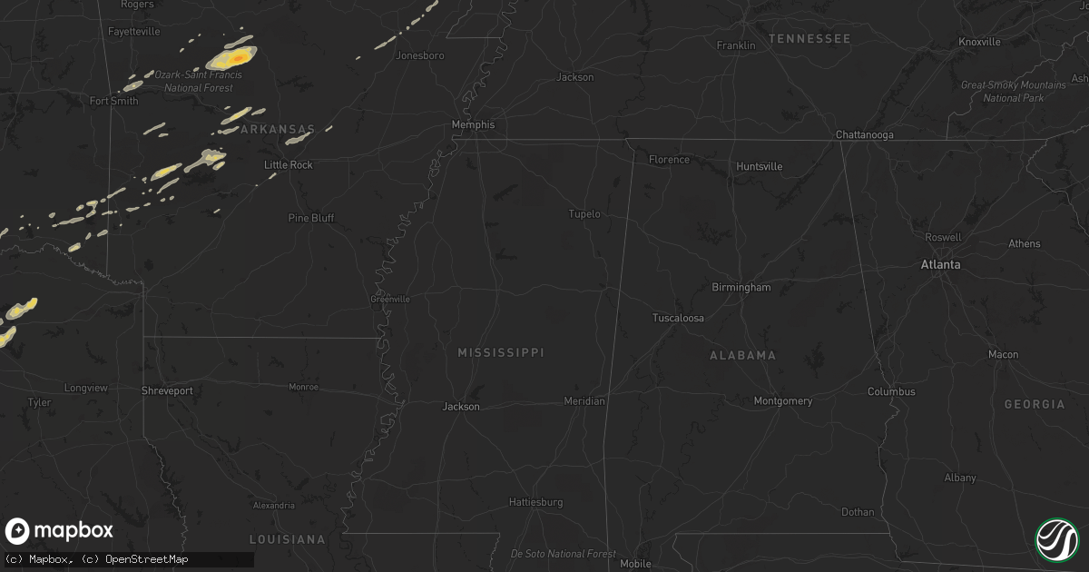 Hail map on April 3, 2011