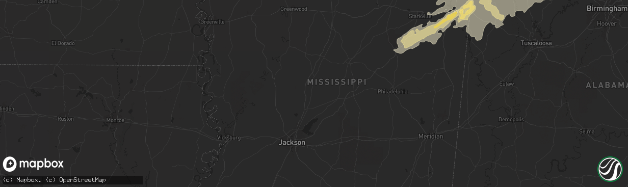 Hail map in Columbus, MS on April 4, 2011
