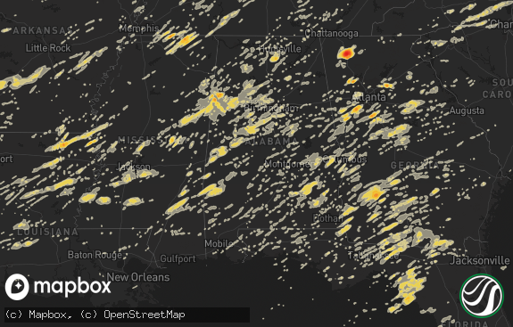 Hail map preview on 04-04-2011