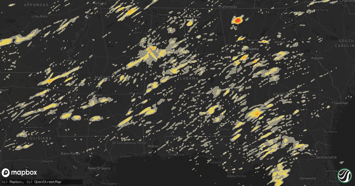 Hail map on April 4, 2011