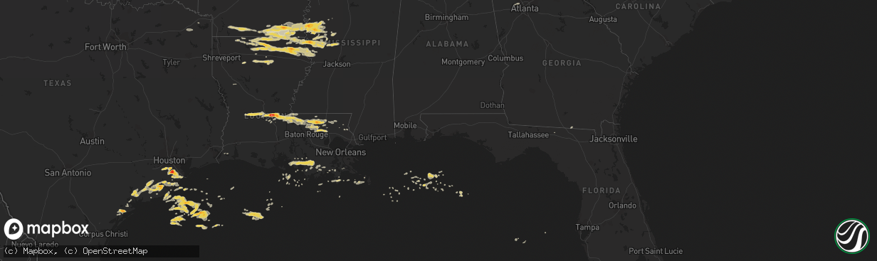 Hail map on April 4, 2012