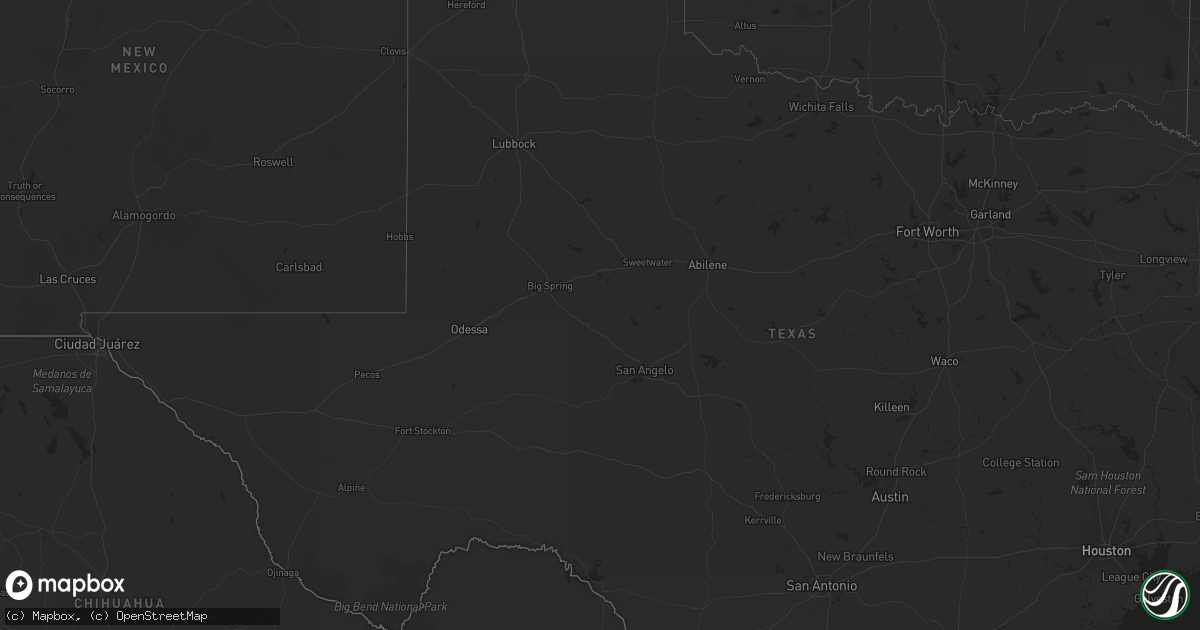 Hail map on April 4, 2013