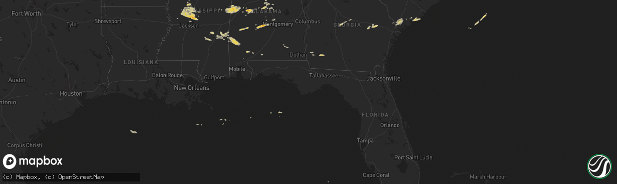 Hail map on April 5, 2012