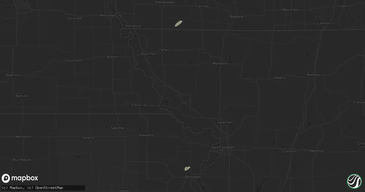 Hail map in Blanchard, IA on April 5, 2016