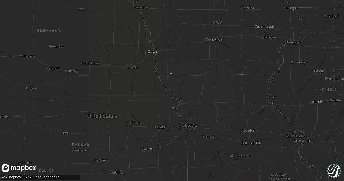Hail map in Iowa on April 5, 2016