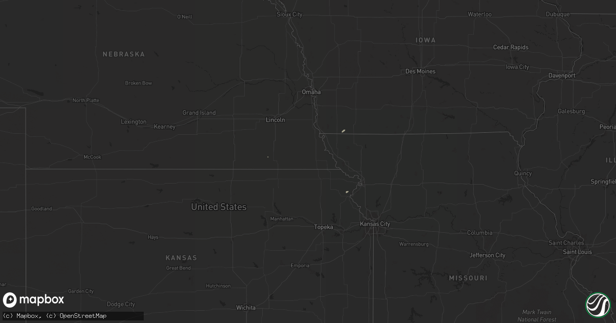 Hail map on April 5, 2016