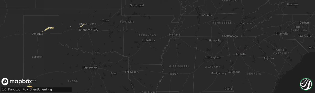Hail map on April 6, 2012