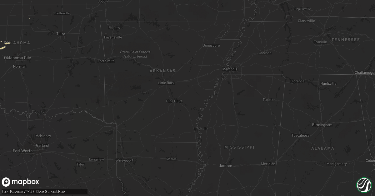Hail map on April 6, 2012