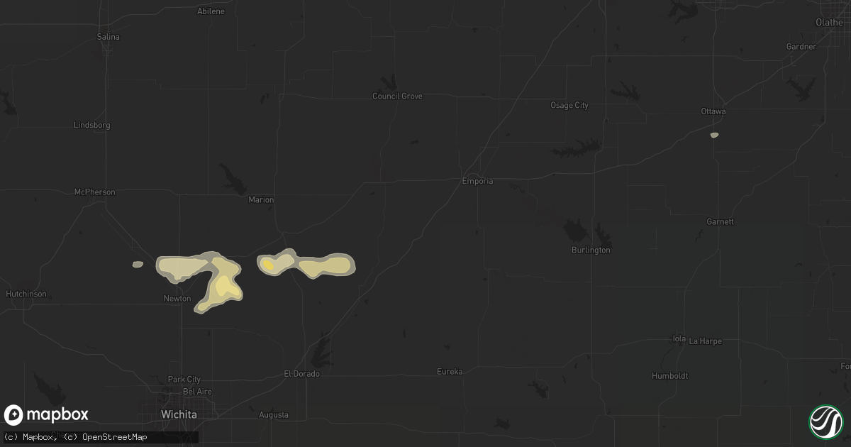 Hail map in Florence, KS on April 7, 2011