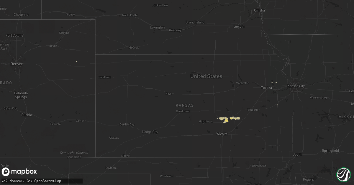 Hail map on April 7, 2011