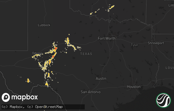 Hail map preview on 04-07-2012