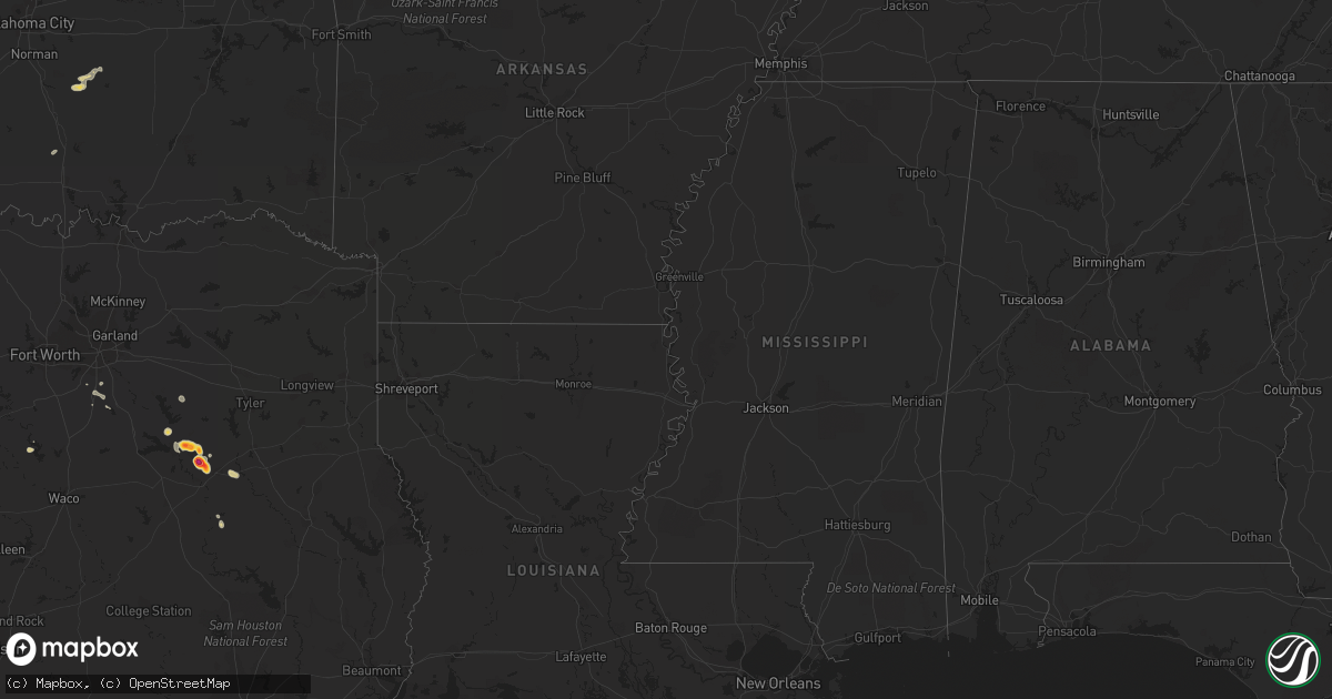 Hail map on April 8, 2012