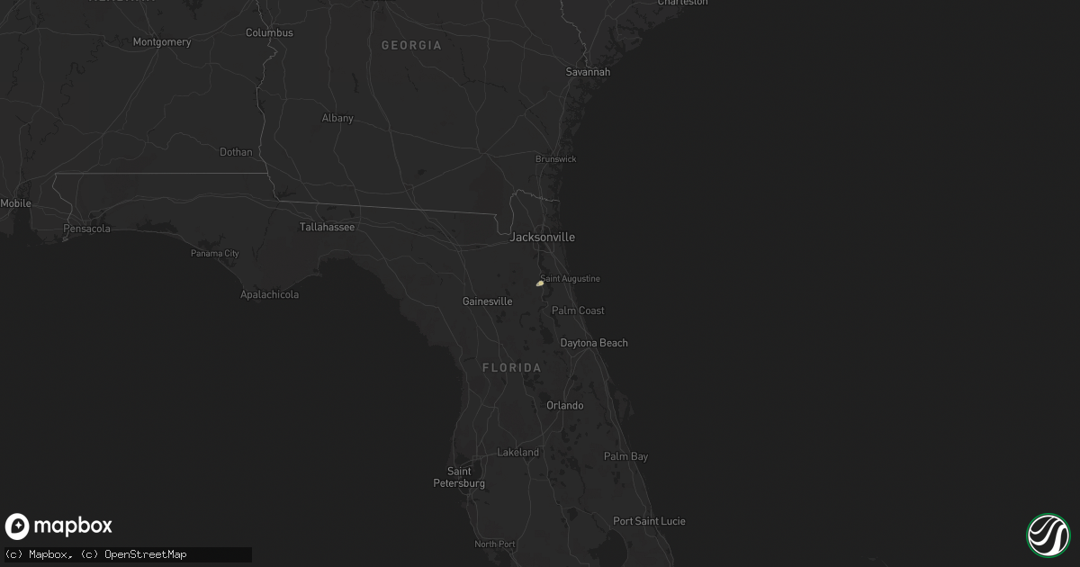Hail map in Florida on April 9, 2018