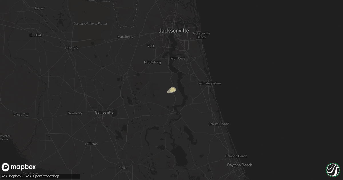 Hail map in Green Cove Springs, FL on April 9, 2018