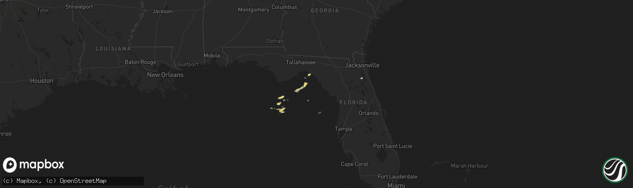 Hail map on April 9, 2018