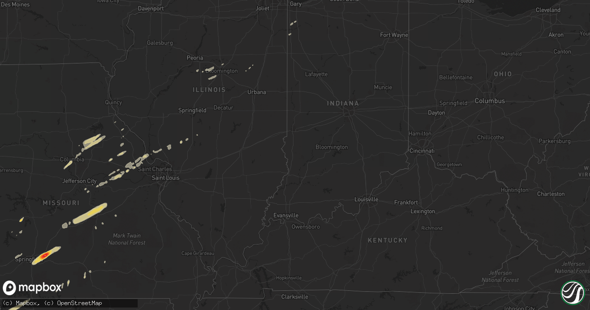 Hail map on April 10, 2011