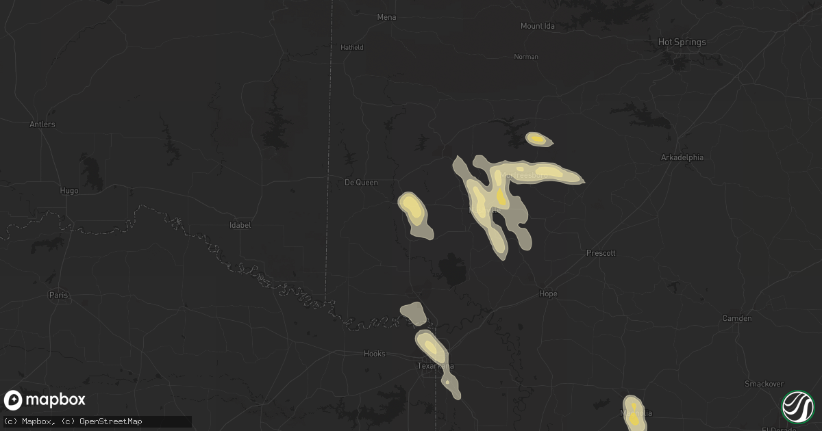Hail map in Ruston, LA on April 10, 2012