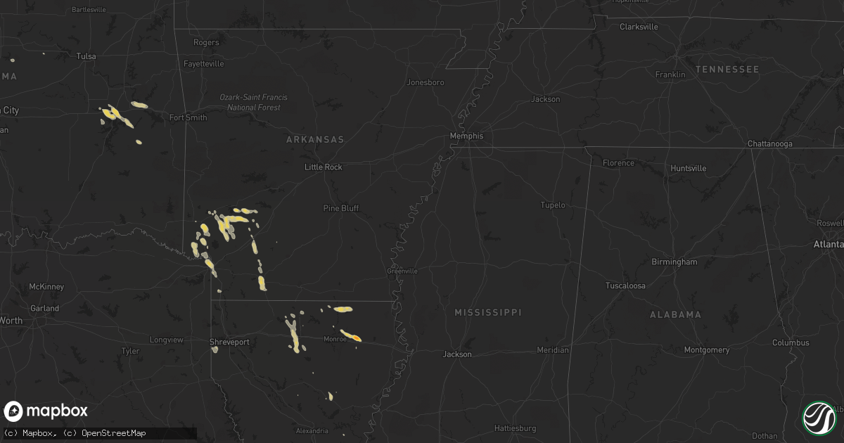 Hail map on April 10, 2012
