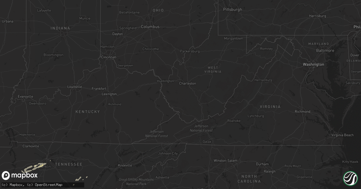 Hail map in Tennessee on April 11, 2011