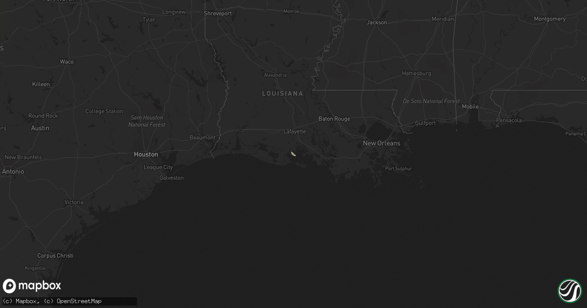 Hail map in Louisiana on April 11, 2023